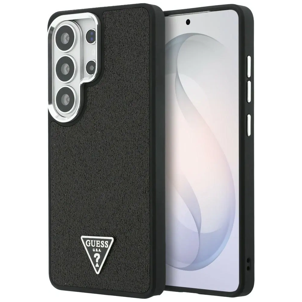 Etui Guess Fixed Glitter Triangle MagSafe do Samsung Galaxy S26 Ultra czarny