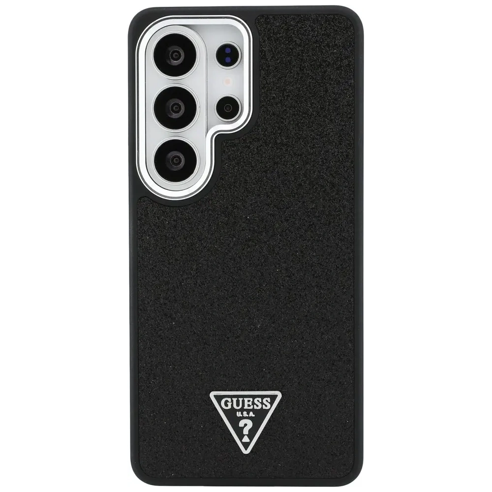 Etui Guess Fixed Glitter Triangle MagSafe do Samsung Galaxy S26 Ultra czarny