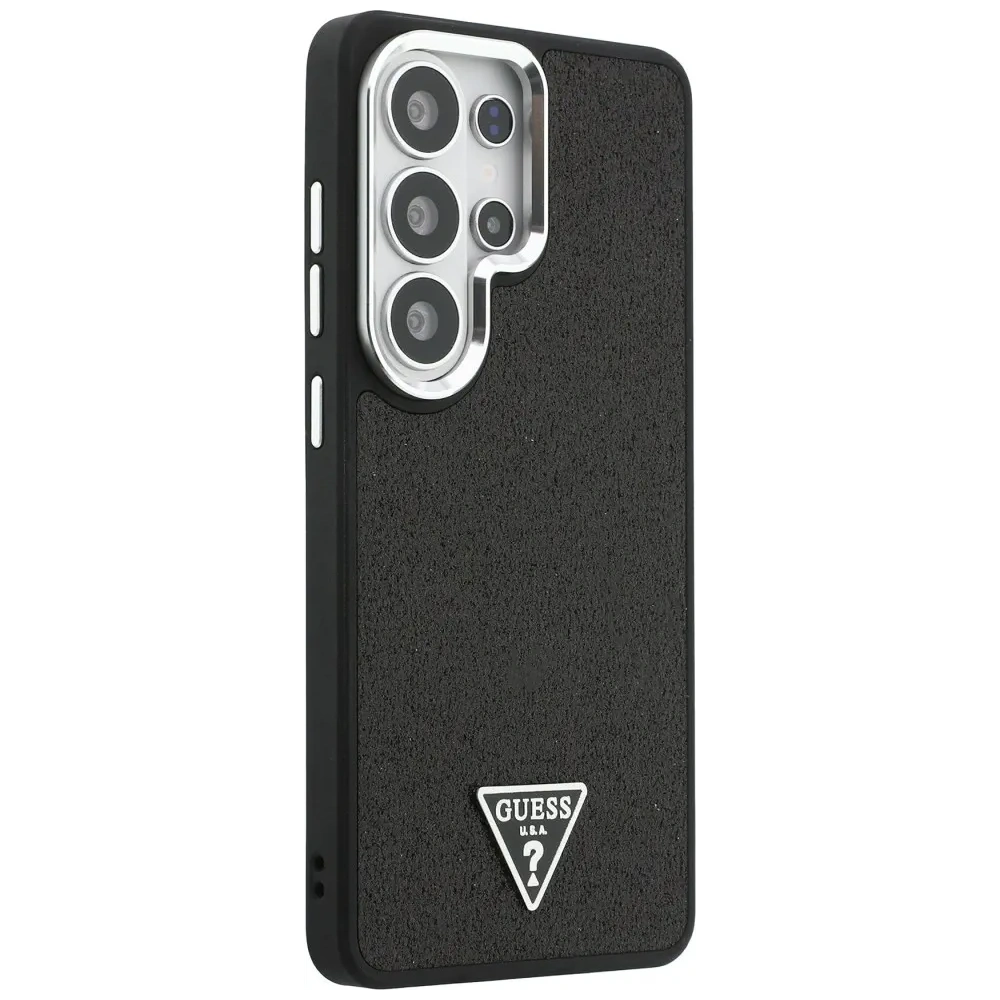 Etui Guess Fixed Glitter Triangle MagSafe do Samsung Galaxy S26 Ultra czarny