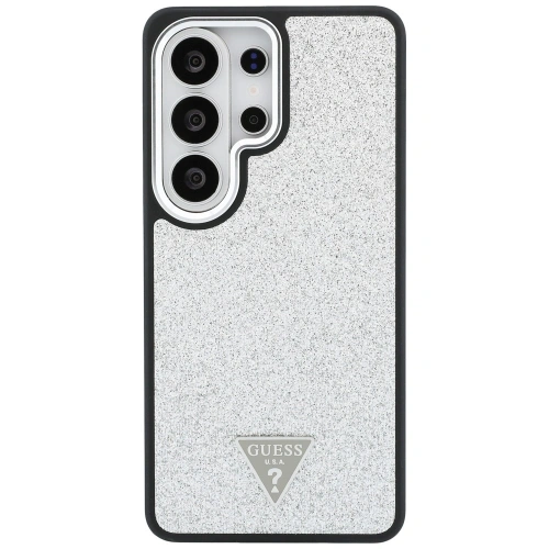 Etui Guess Fixed Glitter Triangle MagSafe do Samsung Galaxy S26 Ultra srebrny