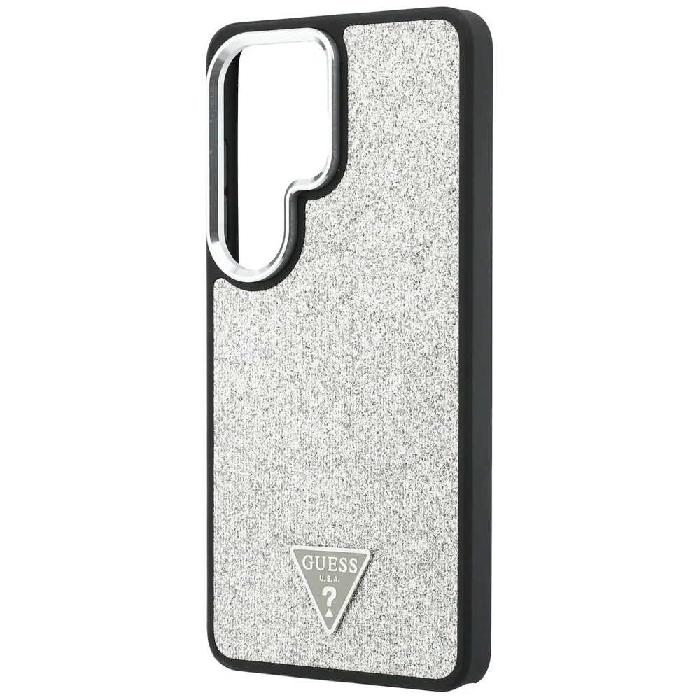 Etui Guess Fixed Glitter Triangle MagSafe do Samsung Galaxy S26 Ultra srebrny