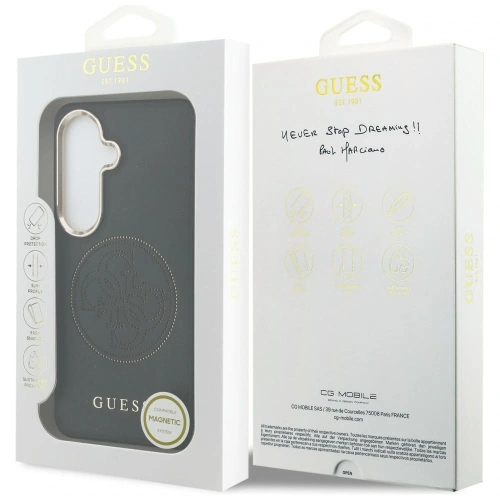 Etui Guess Perforated Logo MagSafe do Samsung Galaxy S26 czarny