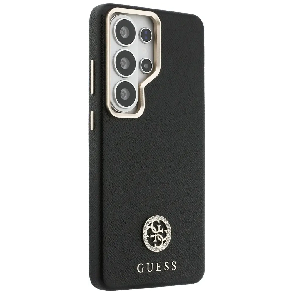 Etui Guess Rhinestone Round Logo MagSafe do Samsung Galaxy S26 Ultra czarny