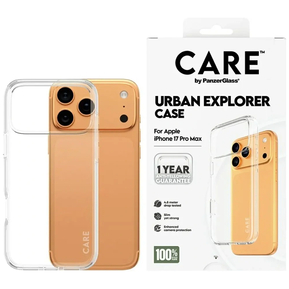 Etui CARE by PanzerGlass Flagship Urban Explorer w. Clear Frame do Apple iPhone 17 Pro Max przezroczysty