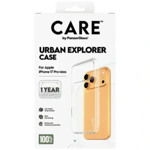 Etui CARE by PanzerGlass Flagship Urban Explorer w. Clear Frame do Apple iPhone 17 Pro Max przezroczysty