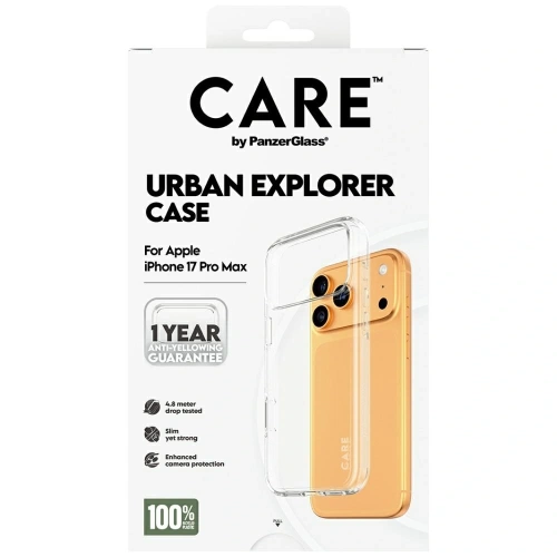 Etui CARE by PanzerGlass Flagship Urban Explorer w. Clear Frame do Apple iPhone 17 Pro Max przezroczysty