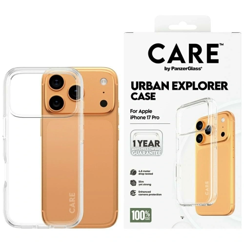 Etui CARE by PanzerGlass Flagship Urban Explorer w. Clear Frame do Apple iPhone 17 Pro przezroczysty