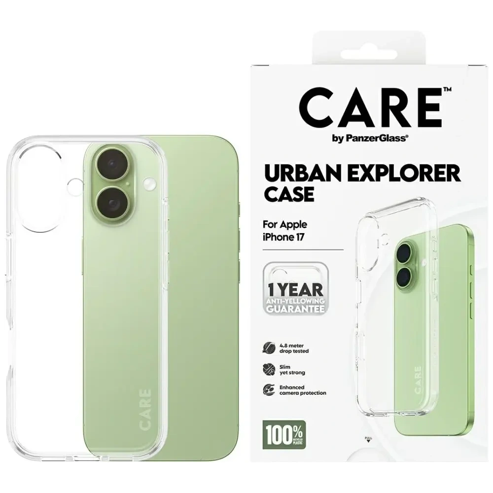 Etui CARE by PanzerGlass Flagship Urban Explorer w. Clear Frame do Apple iPhone 17 przezroczysty