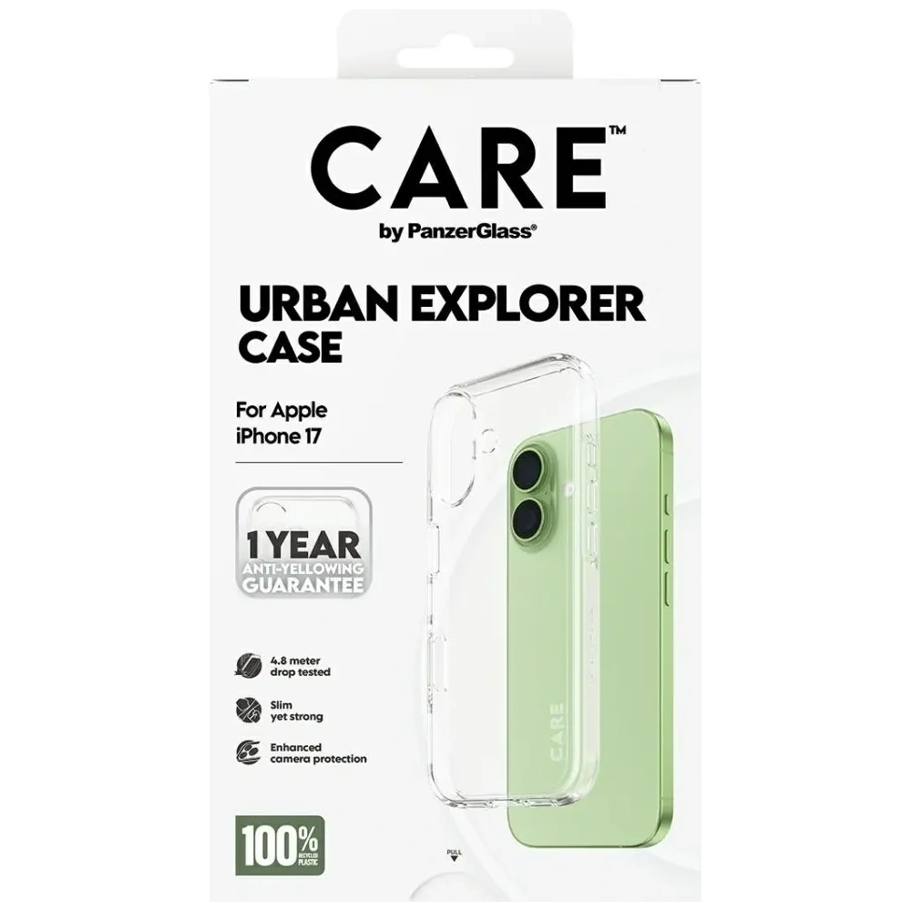 Etui CARE by PanzerGlass Flagship Urban Explorer w. Clear Frame do Apple iPhone 17 przezroczysty