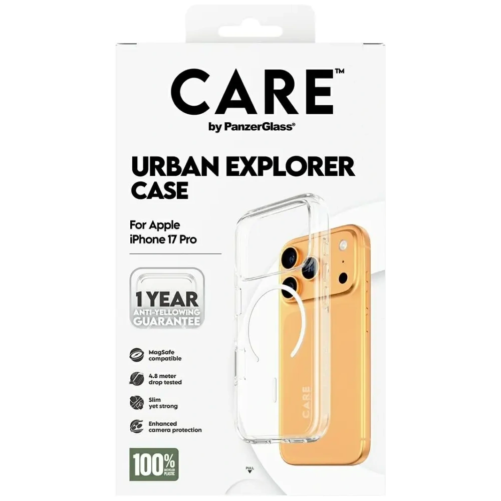 Etui CARE by PanzerGlass Flagship Urban Explorer w. White MagSafe do Apple iPhone 17 Pro przezroczysty