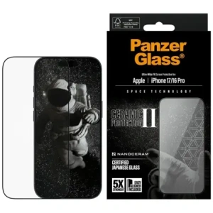 Szkło ceramiczne PanzerGlass Ceramic II Ultra-Wide Fit EasyAligner do Apple iPhone 17 / 16 Pro