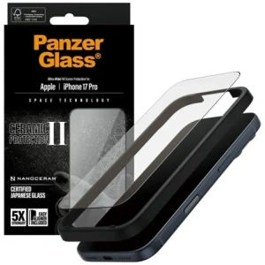 Szkło ceramiczne PanzerGlass Ceramic II Ultra-Wide Fit EasyAligner do Apple iPhone 17 Pro