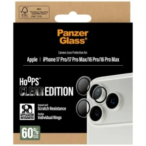 Szkło hartowane na obiektyw PanzerGlass Hoops do Apple iPhone 17 Pro / 17 Pro Max / 16 Pro / 16 Pro Max
