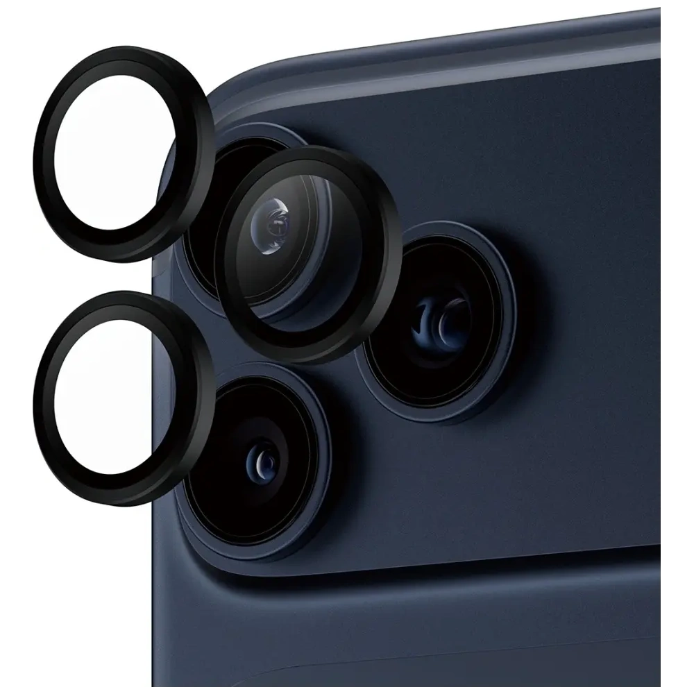 Szkło hartowane na obiektyw PanzerGlass Hoops do Apple iPhone 17 Pro / 17 Pro Max / 16 Pro / 16 Pro Max czarny