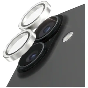 Szkło hartowane na obiektyw PanzerGlass Hoops Glitter do Apple iPhone 17 / 16 / 16 Plus srebrny