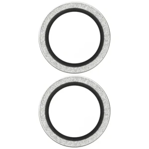 Szkło hartowane na obiektyw PanzerGlass Hoops Glitter do Apple iPhone 17 / 16 / 16 Plus srebrny