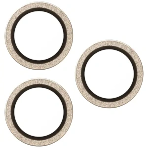 Szkło hartowane na obiektyw PanzerGlass Hoops Glitter do Apple iPhone 17 Pro / 17 Pro Max / 16 Pro / 16 Pro Max złoty