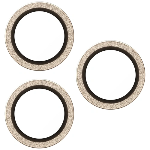 Szkło hartowane na obiektyw PanzerGlass Hoops Glitter do Apple iPhone 17 Pro / 17 Pro Max / 16 Pro / 16 Pro Max złoty