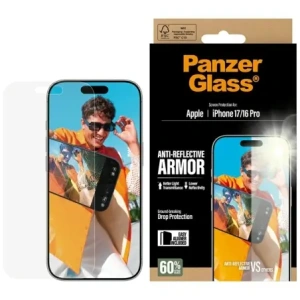 Szkło hartowane PanzerGlass Armor Anti-Reflective EasyAligner do Apple iPhone 17 / 16 Pro
