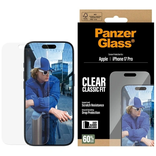 Szkło hartowane PanzerGlass Classic Fit EasyAligner do Apple iPhone 17 Pro