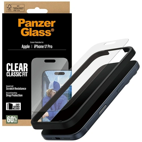 Szkło hartowane PanzerGlass Classic Fit EasyAligner do Apple iPhone 17 Pro