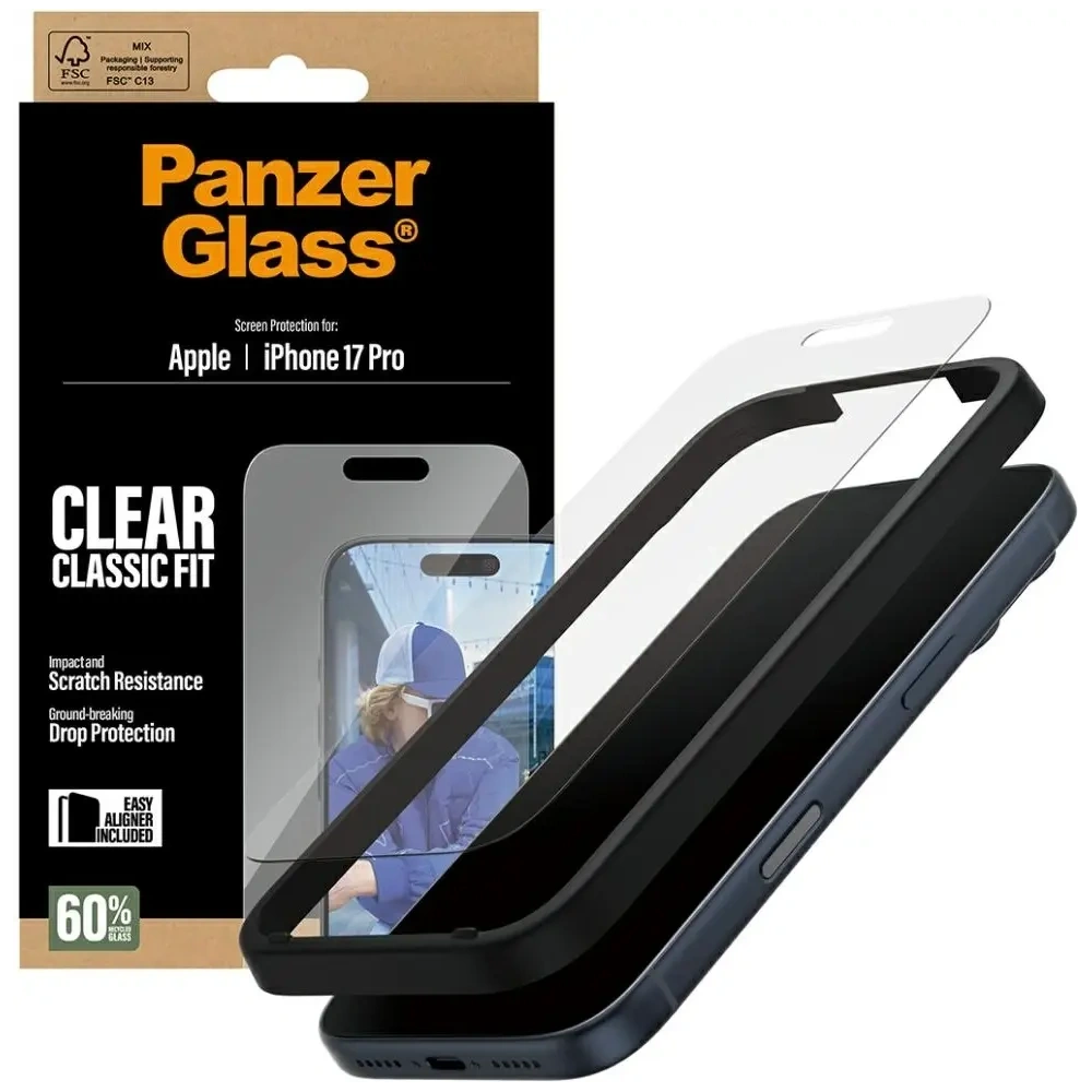 Szkło hartowane PanzerGlass Classic Fit EasyAligner do Apple iPhone 17 Pro