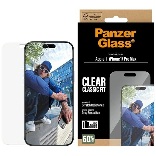 Szkło hartowane PanzerGlass Classic Fit EasyAligner do Apple iPhone 17 Pro Max