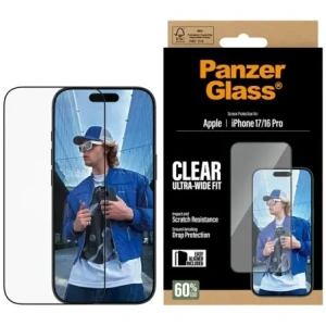 Szkło hartowane PanzerGlass Ultra-Wide Fit EasyAligner do Apple iPhone 17 / 16 Pro