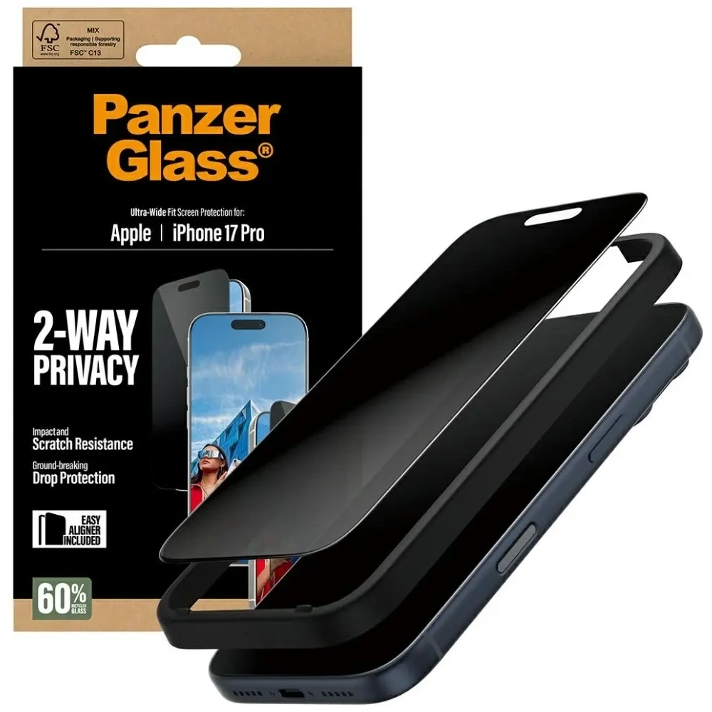Szkło prywatyzujące PanzerGlass Ultra-Wide Fit EasyAligner do Apple iPhone 17 Pro