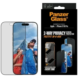 Szkło prywatyzujące PanzerGlass Ultra-Wide Fit Fastfit do Apple iPhone 17 / 16 Pro