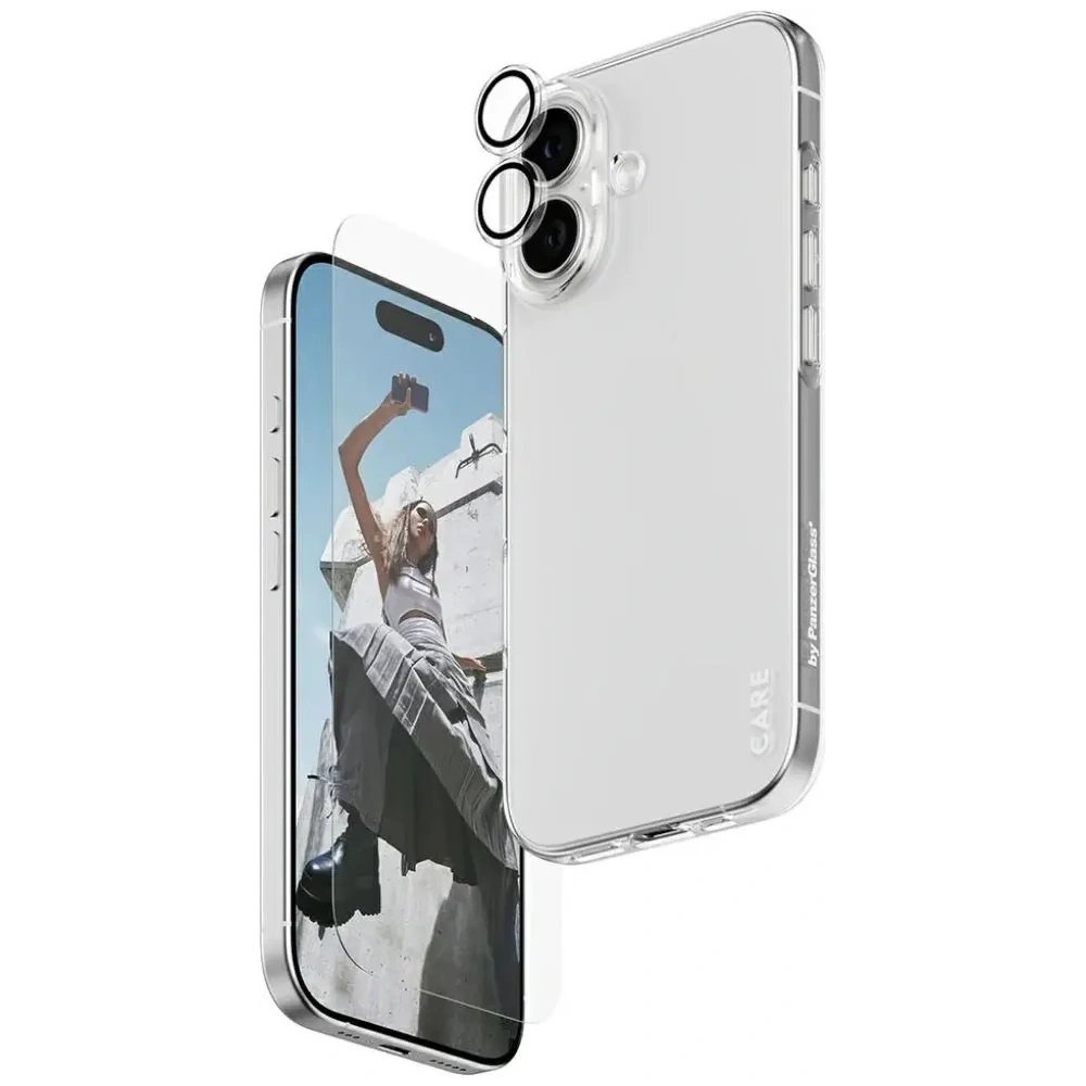 Zestaw ochronny CARE by PanzerGlass Fashionable Combo 3w1 Etui+Szkło+Lens do Apple iPhone 17
