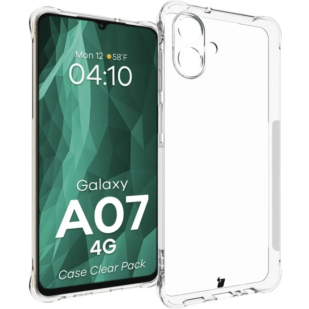 Elastyczne etui + 2x folia na ekran Bizon Case Clear Pack do Samsung Galaxy A07 4G