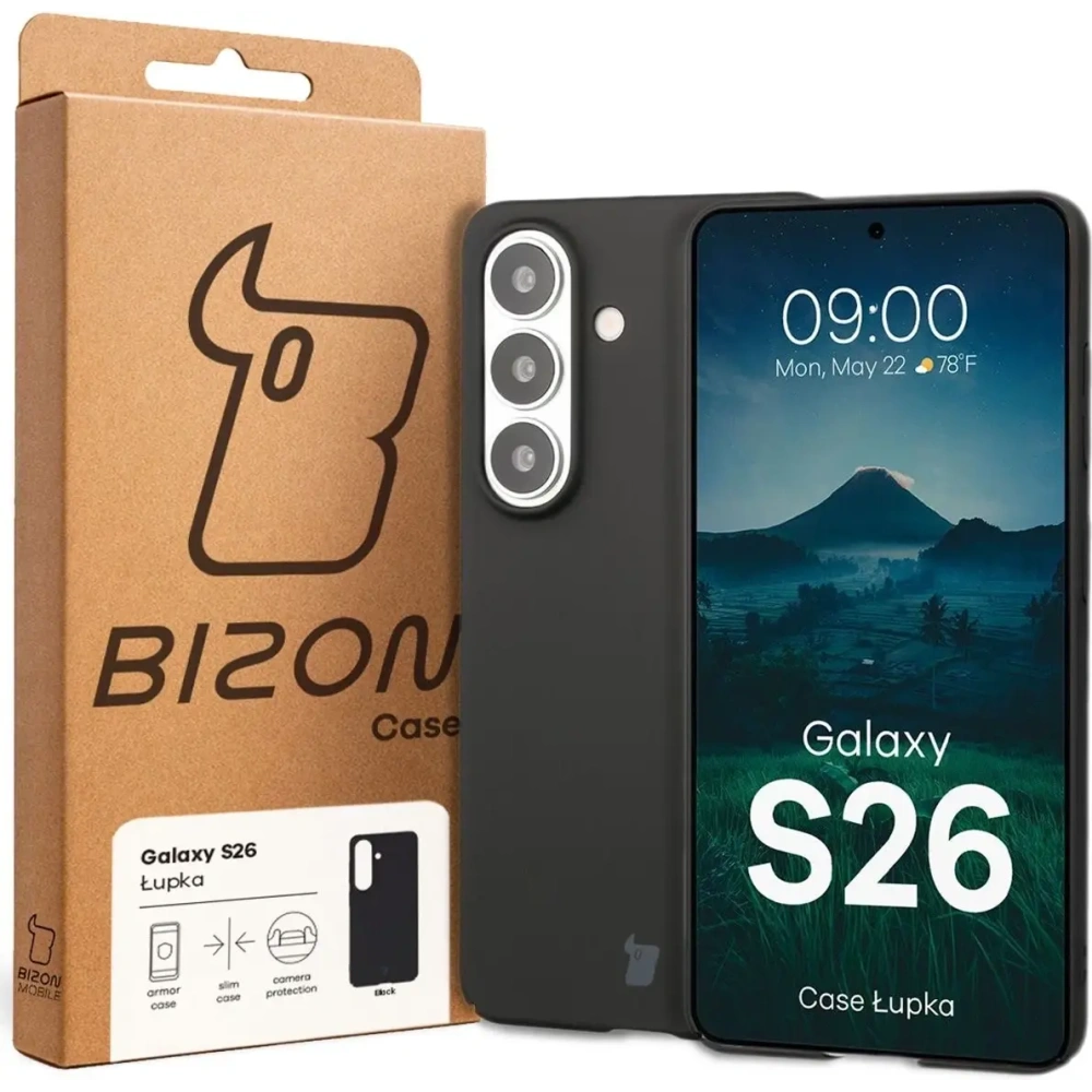 Etui Bizon Case Łupka do Samsung Galaxy S26 czarne
