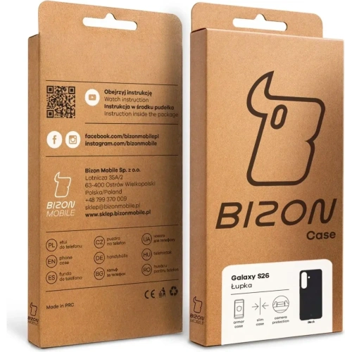Etui Bizon Case Łupka do Samsung Galaxy S26 czarne