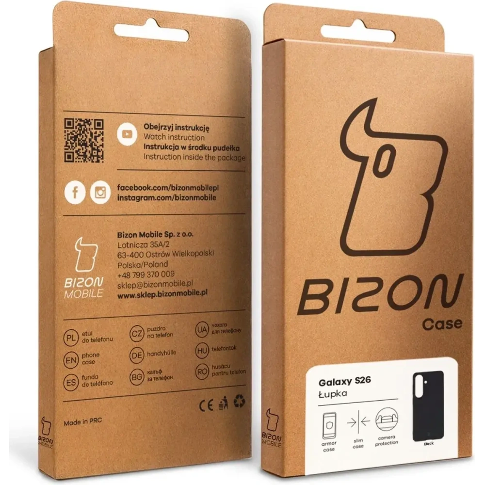 Etui Bizon Case Łupka do Samsung Galaxy S26 czarne