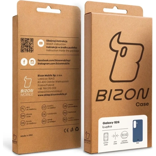 Etui Bizon Case Łupka do Samsung Galaxy S26 niebieskie