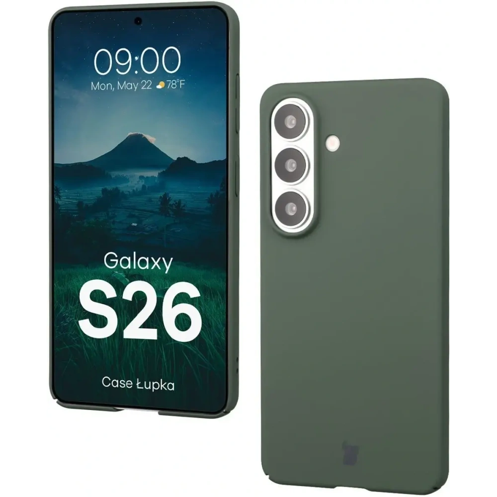 Etui Bizon Case Łupka do Samsung Galaxy S26 zielone