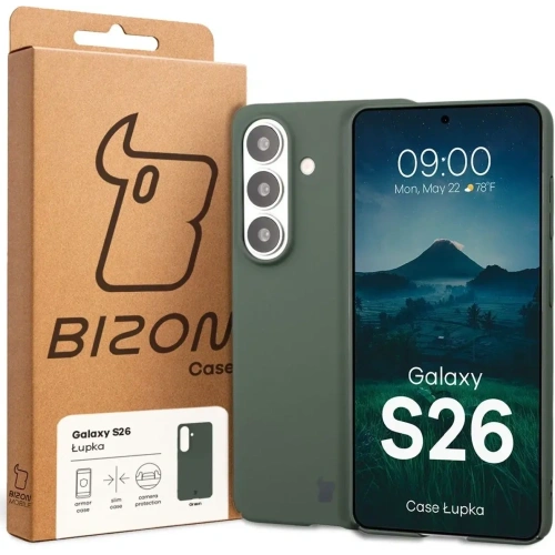 Etui Bizon Case Łupka do Samsung Galaxy S26 zielone