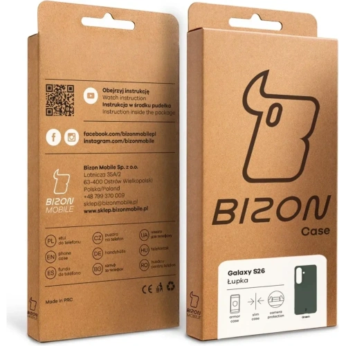 Etui Bizon Case Łupka do Samsung Galaxy S26 zielone