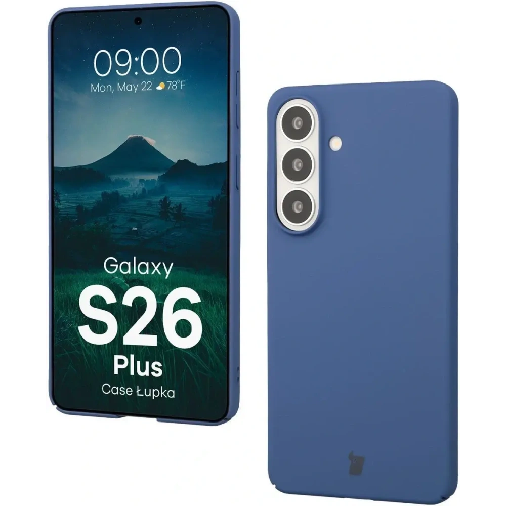 Etui Bizon Case Łupka do Samsung Galaxy S26+ Plus niebieskie