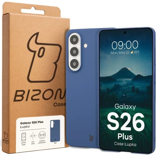 Etui Bizon Case Łupka do Samsung Galaxy S26+ Plus niebieskie