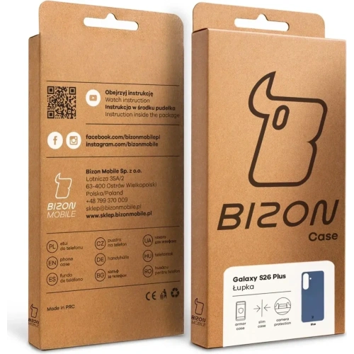 Etui Bizon Case Łupka do Samsung Galaxy S26+ Plus niebieskie
