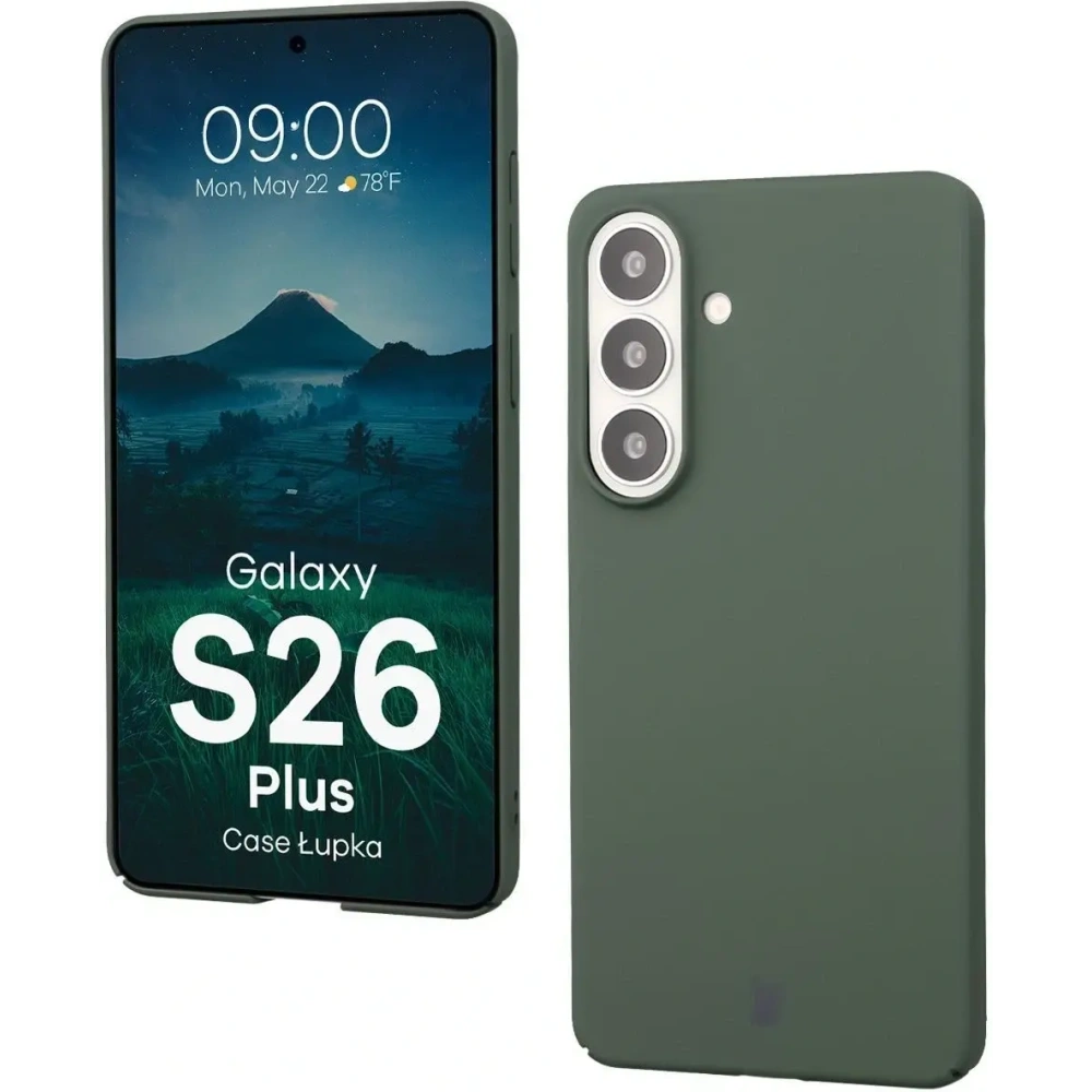 Etui Bizon Case Łupka do Samsung Galaxy S26+ Plus zielone