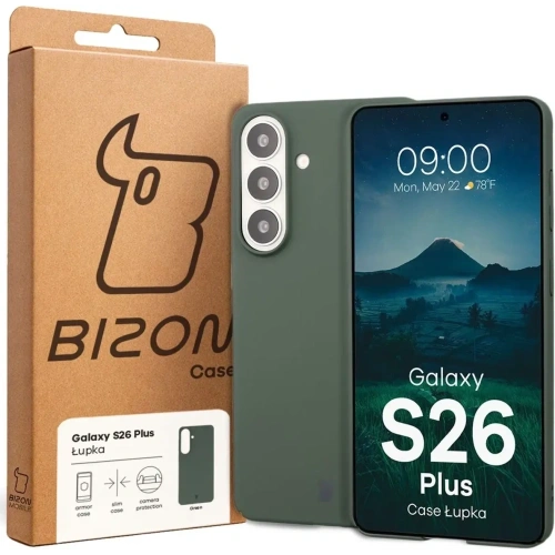 Etui Bizon Case Łupka do Samsung Galaxy S26+ Plus zielone