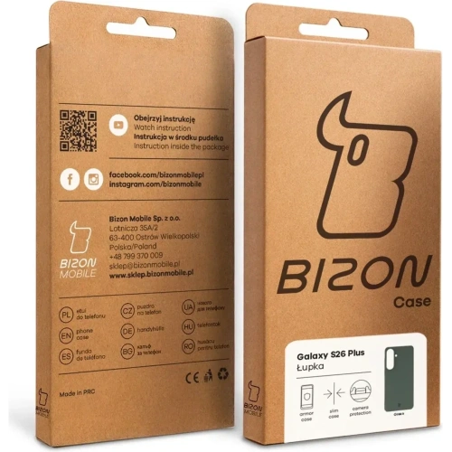 Etui Bizon Case Łupka do Samsung Galaxy S26+ Plus zielone