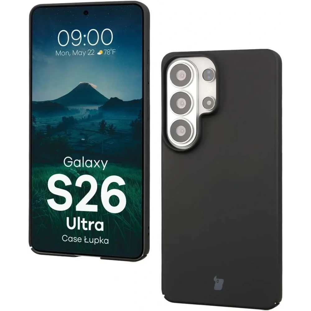 Etui Bizon Case Łupka do Samsung Galaxy S26 Ultra czarne
