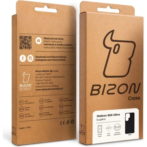 Etui Bizon Case Łupka do Samsung Galaxy S26 Ultra czarne