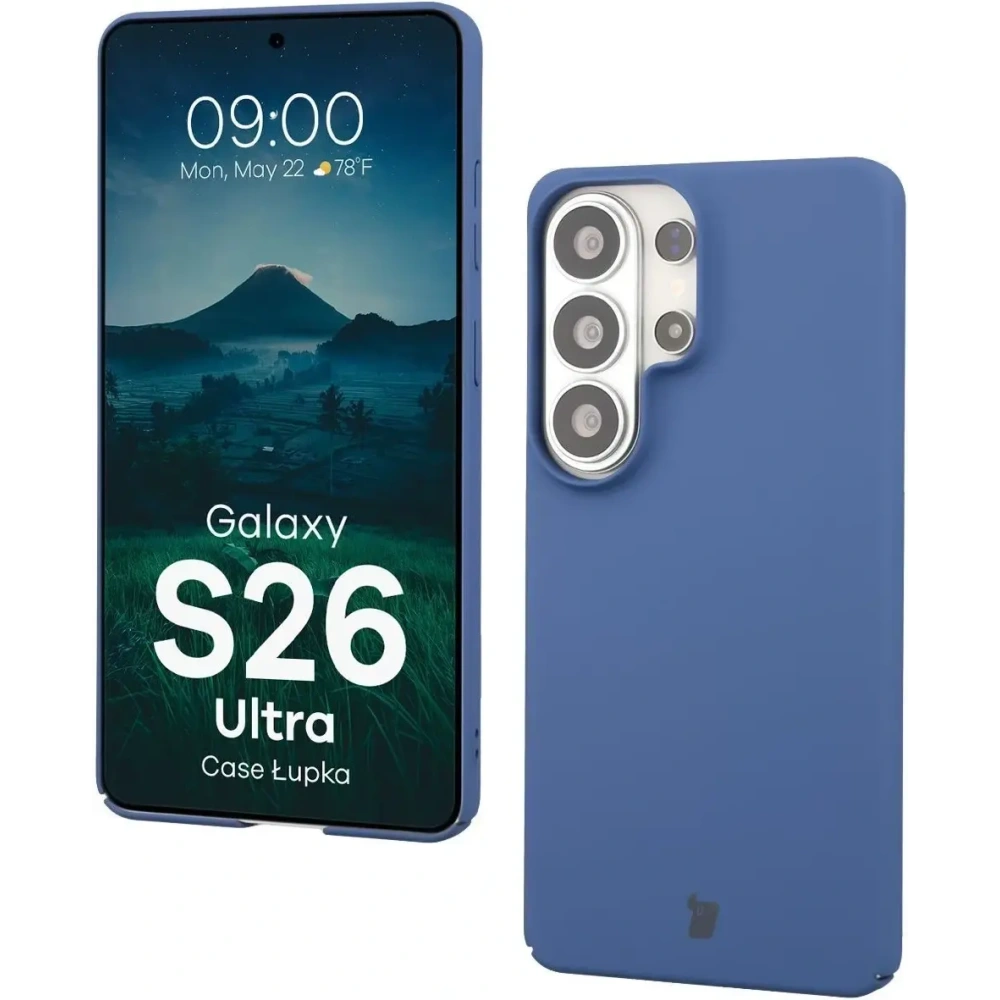 Etui Bizon Case Łupka do Samsung Galaxy S26 Ultra niebieskie