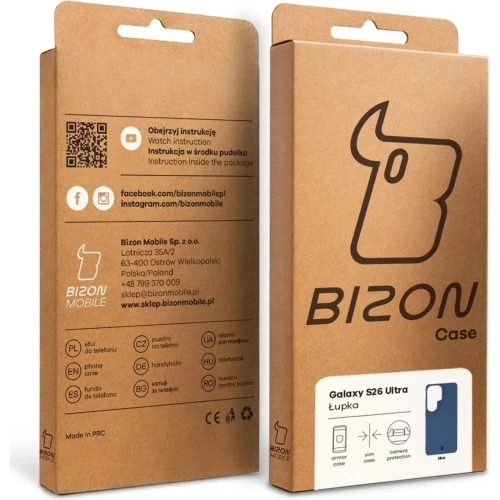 Etui Bizon Case Łupka do Samsung Galaxy S26 Ultra niebieskie