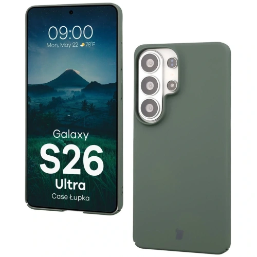 Etui Bizon Case Łupka do Samsung Galaxy S26 Ultra zielone